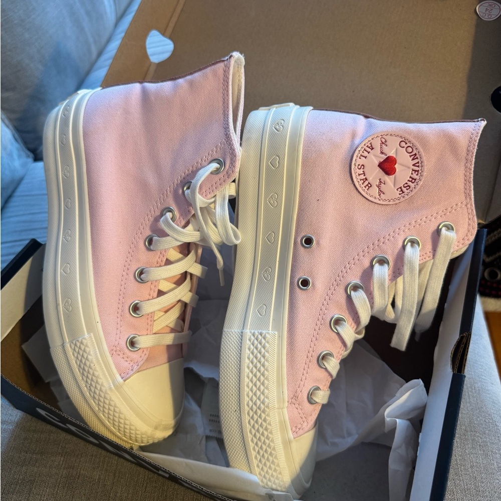 Converse Women's Light Pink High-Top Sneakers